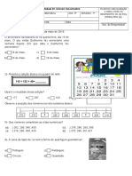 Avaliação de Matemática Recuperação Do 3º Ano 2019