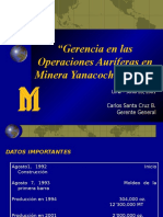 Gerencia en Las Operaciones Auríferas en Minera Yanacocha S.R.L.