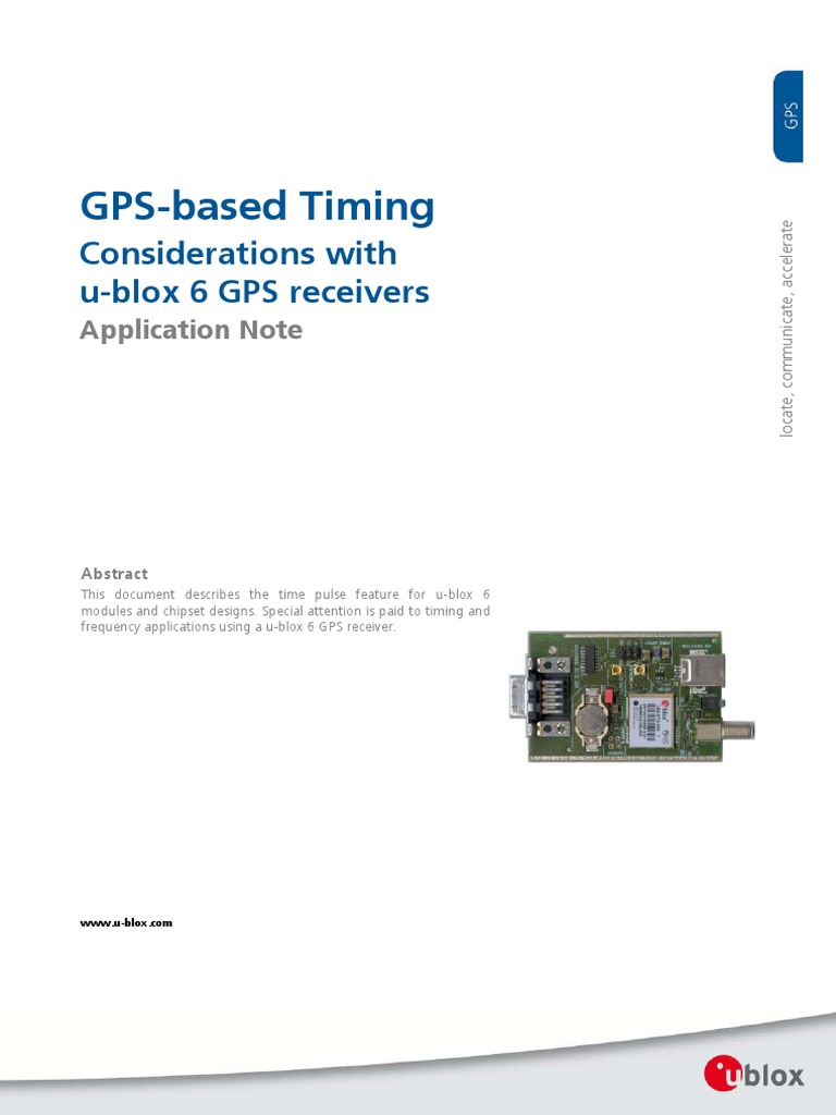 Timing AppNote (GPS.G6-X-11007) PDF | PDF | Global Positioning System ...