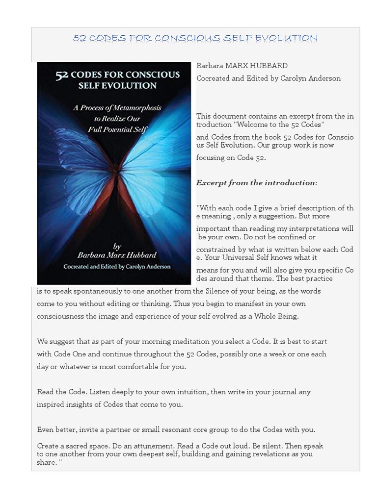 52 Codes for Conscious Self Evolution | PDF | Self | Human