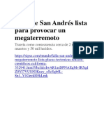 Falla de San Andrés Lista Para Provocar Un Megaterremoto