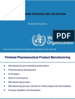 Manufacturing Process and Validation - Guidelines