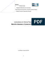 Ciencias Fiscales Mención Aduanas y Comercio Exterior