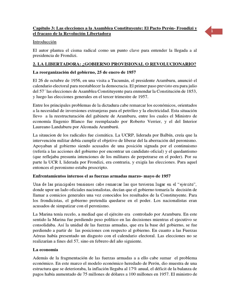 Capítulo 3 Frondizi Las Elecciones A La Asamblea Constituyente El
