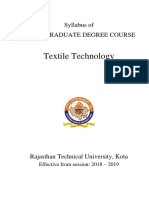 BTech Textile Tech Syllabus 18-19