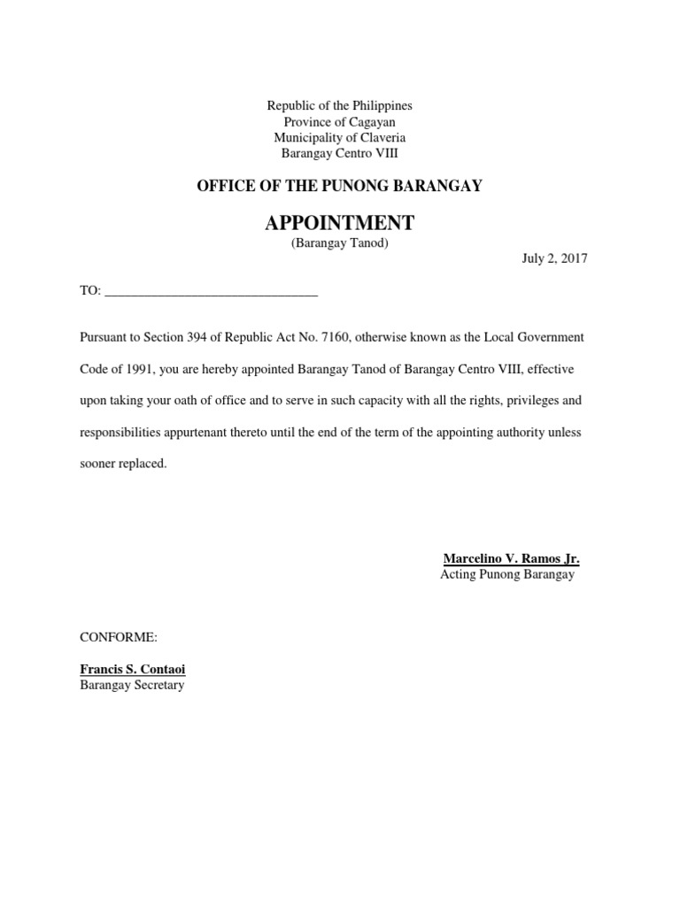 Appointments | PDF