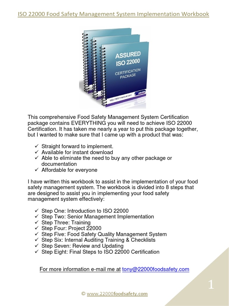 Sample of The Assured FSMS Certification Workbook | PDF | Hazard ...