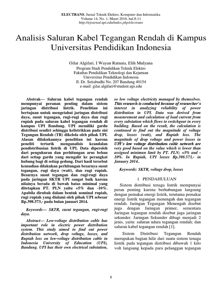 Analisis Jaringan SKTR di UPI Bandung | PDF