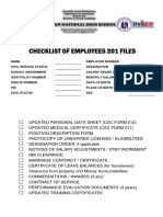 201 Files Checklist