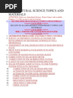 Agricultural Science Topics and Materials