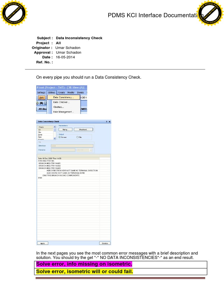 001 Data Inconsistency Check | PDF | Computing