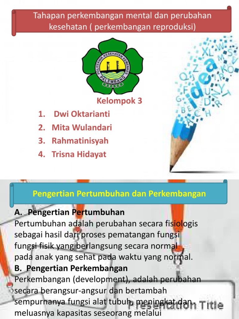 Tahapan Perkembangan Mental Dan Perubahan Kesehatan