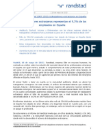 Los Trabajadores Extranjeros Representan Mas Del 9 Por Ciento de Los Empleados de Espana (2)