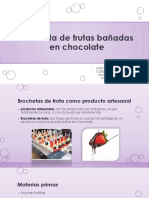 Brocheta de Frutas Bañadas en Chocolate 