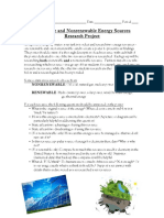 Renewable Nonrenewable Resources Poster Project Guidelines