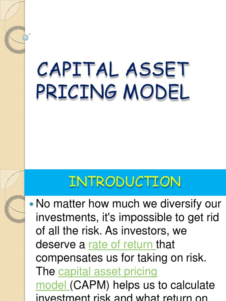 Understanding the Capital Asset Pricing Model | PDF | Capital Asset ...