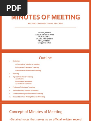 Minutes of Meeting