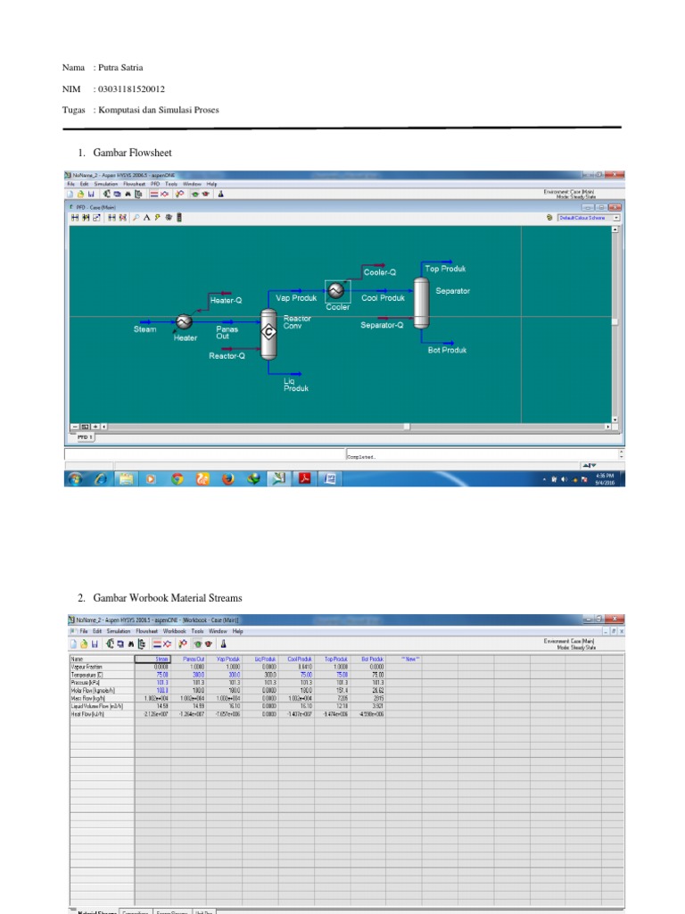 Tugas Hysys Di Print Pdf