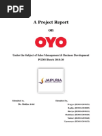 OYO Sales Management Project Report