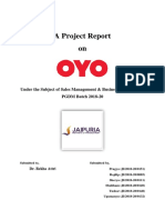 OYO Sales Management Project Report