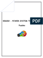 Ee6002 - Power System Transients Puzzles
