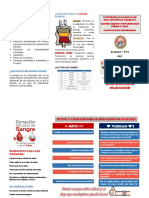 Triptico Donacion de Sangre