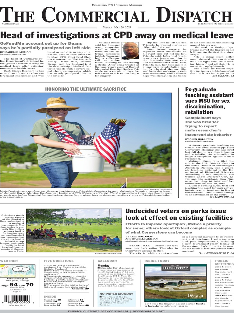 Commercial Dispatch Eedition 5-26-19, PDF, Memorial Day