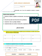 Evaluación Lenguaje y Comunicaciónsustantivos