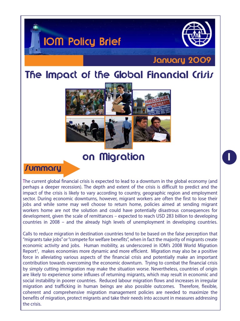 Global Financial Crisis and Migration Impact | PDF | Immigration ...