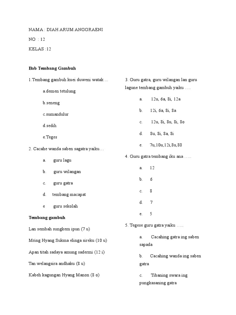 Bab Tembang Gambuh Pdf