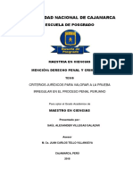 Criterios Jurídicos para Valorar A La Prueba Irregular en El Proceso Penal Peruano PDF