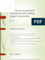 Solution For Insufficient Technical Data During Project Execution