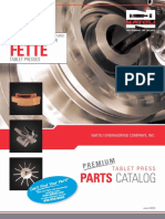 Fette Tablet Press Replacement Parts Catalog