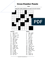 WorksheetWorks Cross-Number Puzzle 1