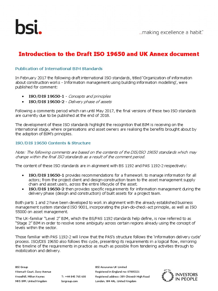Overview of ISO 19650 Standards | PDF | Building Information Modeling ...
