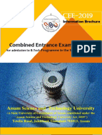 Combined Entrance Examination: Assam Science and Technology University
