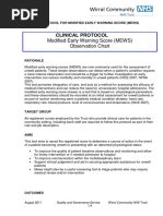 Modified Early Warning Score (MEWS) Observation Chart: Clinical Protocol