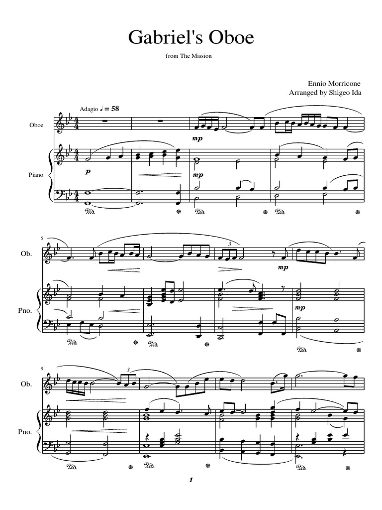 Gabriels Oboe Ennio Morricone MSCZ PDF PDF