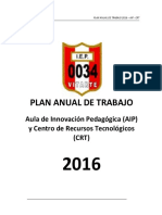 Plan Anual de Trabajo 2016
