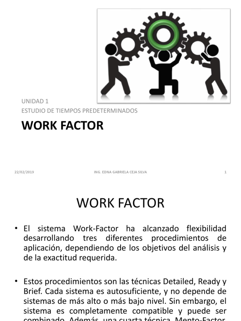 Work Factor PDF Herramientas