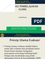 Evaluasi Pembelajaran Klinik