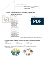 Evaluación Lenguaje