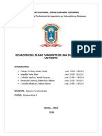 Ecuacion Del Plano Tangente de Una Superficie