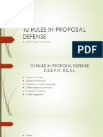 10 Rules in Proposal Defense