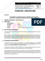 Memoria Descriptiva Vivienda Cañete Lima