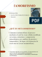 Metamorfismo: transformación de rocas por cambios de presión y temperatura