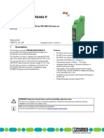 PSM-ME-RS232/RS485-P: Interface Converter RS-232 For RS-485 2/4-Wire or RS-422