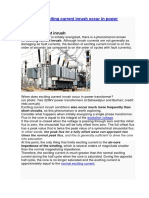 Exciting Current Inrush in Power Transformer