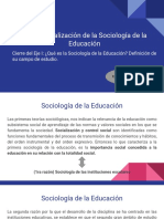 Institucionalización de La Sociología de La Educación