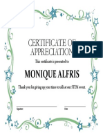 certificate of particpation - guest speaker